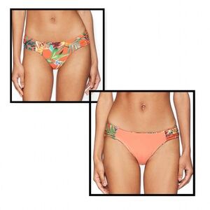 Lucky Brand Lush Leaf Reversible Bikini Bottoms